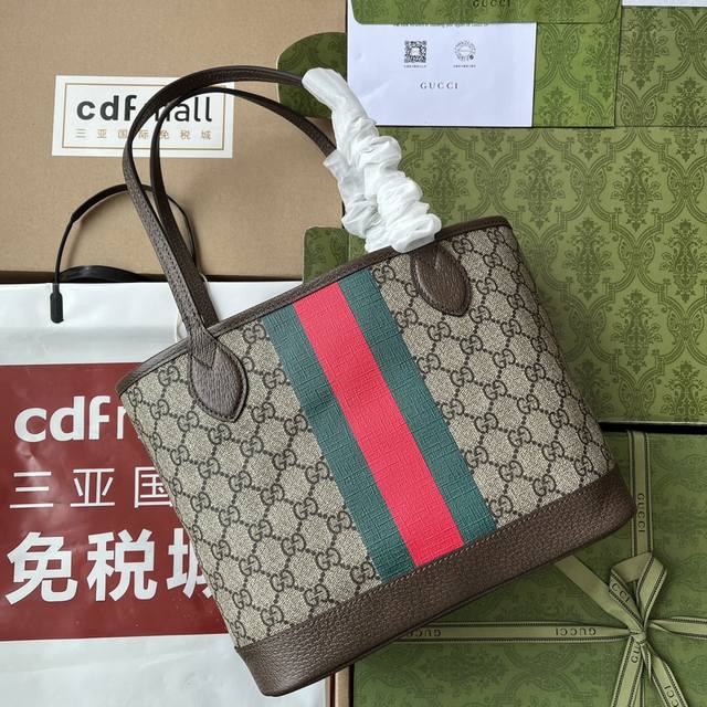 原厂皮配 Cdfmall三亚免税店手提袋 Ophidia系列小号托特包 款号726762 品牌推出的各系列延续了单品不应只流行一季 而是随时间流逝历久弥新的设计