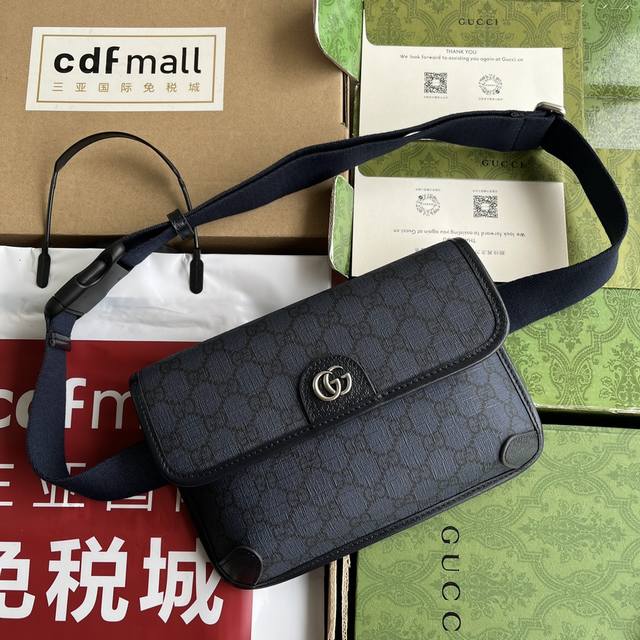 原厂皮配 Cdfmall三亚免税店手提袋 Ophidia系列gg小号腰包 Ophidia系列融合gucci传统精髓与现代设计 匠心呈献亮眼新作 这款男士腰包巧妙