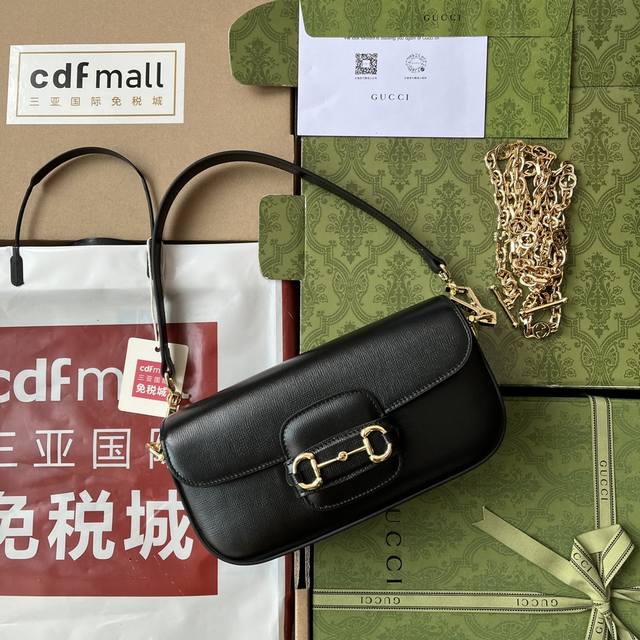 原厂皮配 Cdfmall三亚免税店手提袋 Gucci Horsebit 1955系列肩背包 Gucci Horsebit 1955系列从典藏设计中撷取灵感 匠心