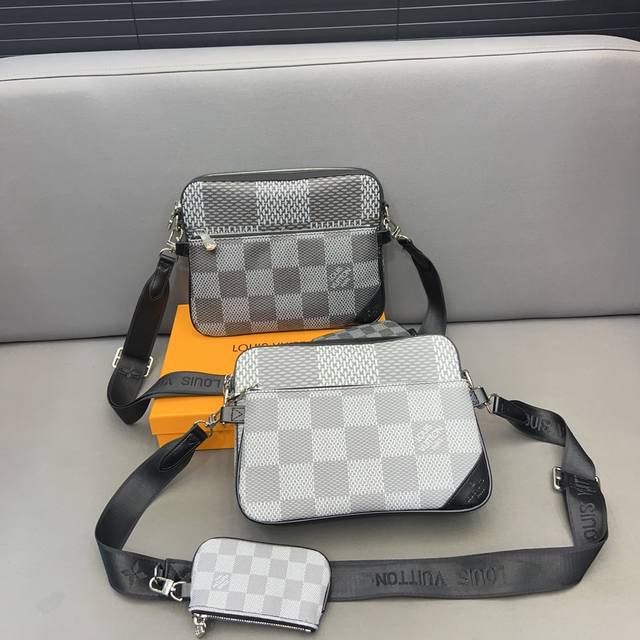 Louisvuitton 路易威登 Trio三合一 邮差包 单肩包 男女通用斜挎包 采用精湛镶嵌细工 经典百搭 实物拍摄 原厂原版面料 配送防尘袋 礼盒 25