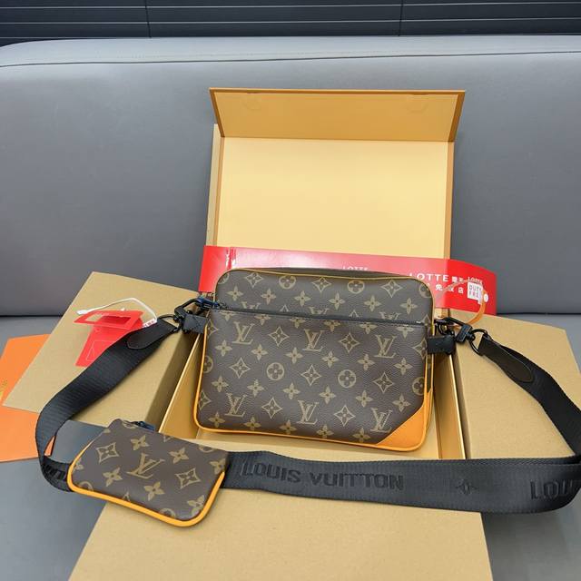 Louisvuitton 路易威登 Trio三合一 邮差包 单肩包 男女通用斜挎包 采用精湛镶嵌细工 经典百搭 实物拍摄 原厂原版面料 配送防尘袋 礼盒 25