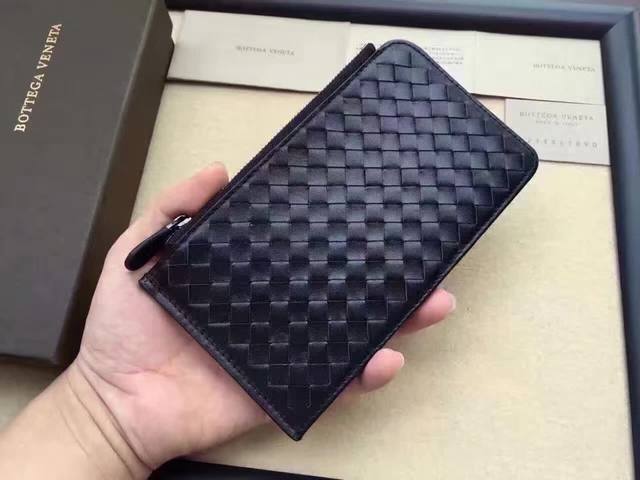 Bottega Veneta 新品质 型号 Bv188 卡包钱包 尺寸 18-10 Cm 颜色 黑色 原单品质 材质 Bv宝堤嘉 专柜代购新款专柜对版原厂一级小