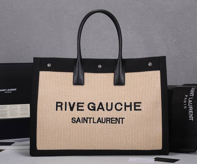 夏日限定编织款 _Rive Gauche Tote Bag 左岸购物袋 每一个细节我都要求完美 Zp购入开模定制 说真的 这是我遇到过最难做的一款购物袋了 托料