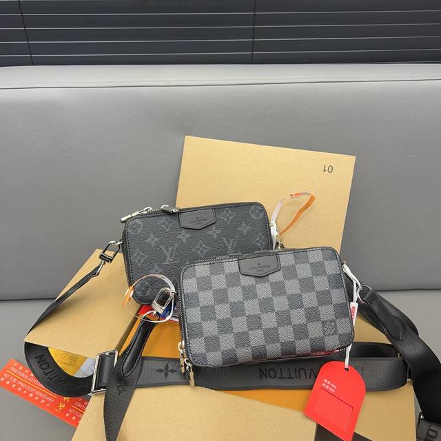 Louisvuitton 路易威登 Alpha Wearable 手袋 卡夹 相机包 Mini斜挎包 单肩包 采用精湛镶嵌细工 经典百搭 实物拍摄 N60418