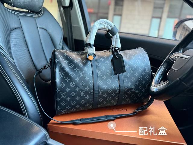 升级版 高端货 新款 Louis Vuitton 旅行袋m40569 Keepall Bandouli re 45 旅行袋keepall 45旅行袋 由全新标志