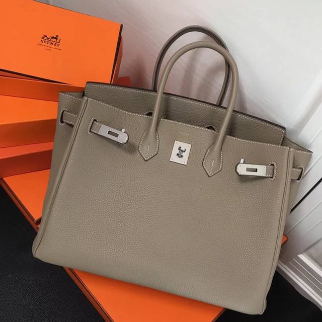 3个尺寸 Herm-Birkin银扣 皮料升级进口头层牛皮 Hermes Birkin 是爱马第五任总裁jean Louis Dumas 为法国女歌星jean