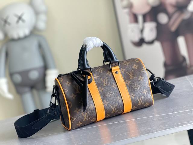 Louis Vuitton 路易威登 全套折叠礼盒包装 经典 Keepall 系列再添新颖迷你设计 Monogram Macassar 帆布浸染 Virgil