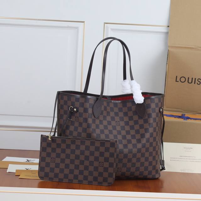 防原单 高品质 纯实胶 树脂皮黄皮 假1赔lv Neverfull 中号手袋m40995路易威登全新演绎 Neverfull 经典手袋 探索袋内精致细节 重新设