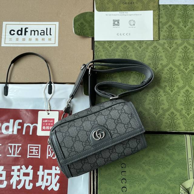 原厂皮配 Cdfmall三亚免税店手提袋 Ophidia系列gg迷你手袋 Ophidia系列融合gg传统精髓与现代设计 匠心呈献亮眼新作 该系列融蕴织带与双g配