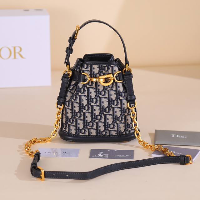 小号 Cest Dior 手袋蓝色 Oblique 印花独家渠道货 这款 Cest Dior 手袋是二零二三秋季新品，优雅而经典。饰以蓝色 Obliqu