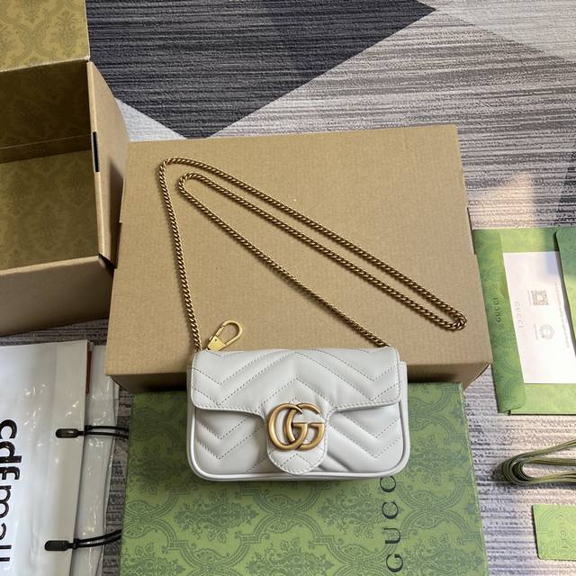 【进口原厂皮配全套包装】Gucci Ggmarmont—正品原厂皮gg Marmont Mini#476433 尺寸：16.5*10*5Cm 成熟的原厂