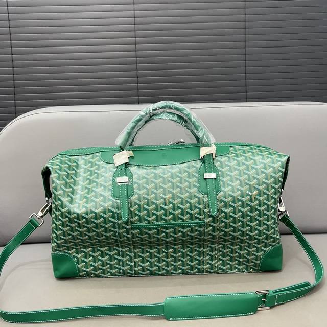 Goyard 戈雅 Boeine 旅行袋 机场包 单肩斜挎包行李包 原厂面料 激光雕刻五金 高货品质 配送防尘袋 尺寸 55 X 32 Cm