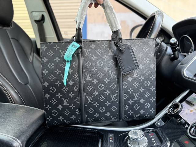 高端货 新款 “ Louis Vuitton ”Lv公文包路易威登男士配皮公文包 M45265 Sac Plat Horizontal Zippé 77 4可拆