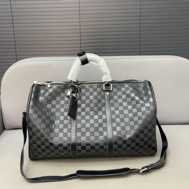 Louisvuitton 路易威登 棋盘格 Keepall50 旅行袋机场包 手提袋 采用原厂材质 高端货附带规格:50 X 30