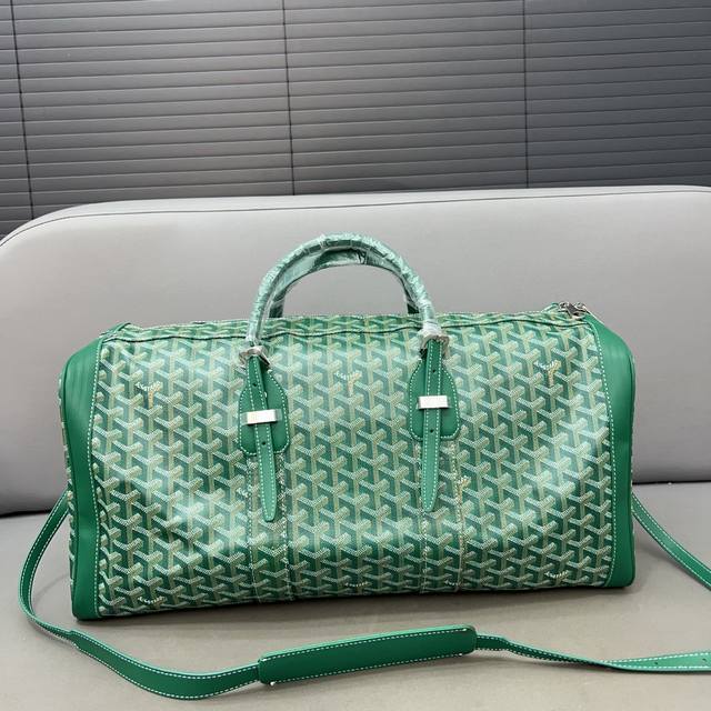 Goyard 戈雅 Boeine 旅行袋 机场包 单肩斜挎包行李包 原厂面料 激光雕刻五金 高货品质 配送防尘袋 尺寸 50 x 23 cm