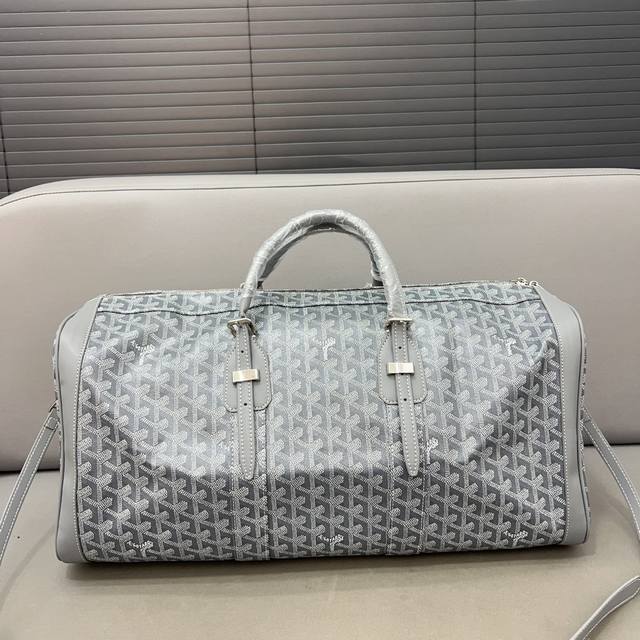 Goyard 戈雅 Boeine 旅行袋 机场包 单肩斜挎包行李包 原厂面料 激光雕刻五金 高货品质 配送防尘袋 尺寸 50 x 23 cm - 点击图像关闭