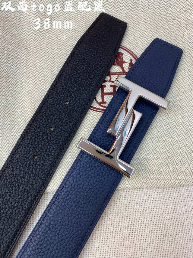 Hermes-H BELT BUCKLE & REVERSIBLE LEATHER STRAP 38mm 爱马仕专柜同步 进口epsom双面小牛皮 精钢精品五金