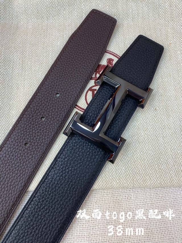 Hermes-H BELT BUCKLE & REVERSIBLE LEATHER STRAP 38mm 爱马仕专柜同步 进口epsom双面小牛皮 精钢精品五金