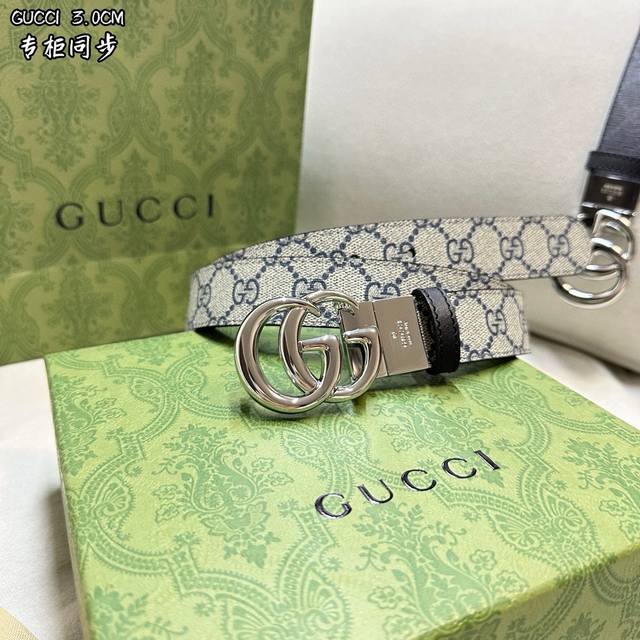 古琦gucci 宽度3.0 Cm 简单大方双面使用 五金可以旋转 精品五金 佩戴效果非常不错 送礼自用最佳推荐 - 点击图像关闭