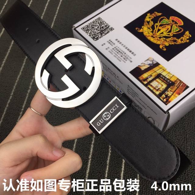 品牌：古奇.Gucci原单 型号：情侣款宽度3.4M 4.0M 等级：意大利进口百分百头层牛皮，Gucci.古奇，世界著名奢侈品品牌。进口头层牛皮，国外专柜有同