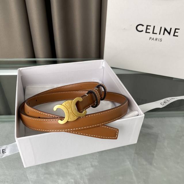 Céline 腰带 2.5Cm精品 定制牛皮腰带.超级百搭！ 古金扣