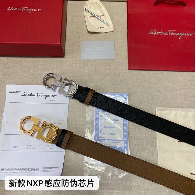 品牌：菲拉格慕ferragamo 芯片款 等级：原版品质.头层牛皮 专柜售经典爆款开模。油边精致 电脑车线 手感柔软.实物拍摄无修饰 上身效果超好、长度可裁剪.