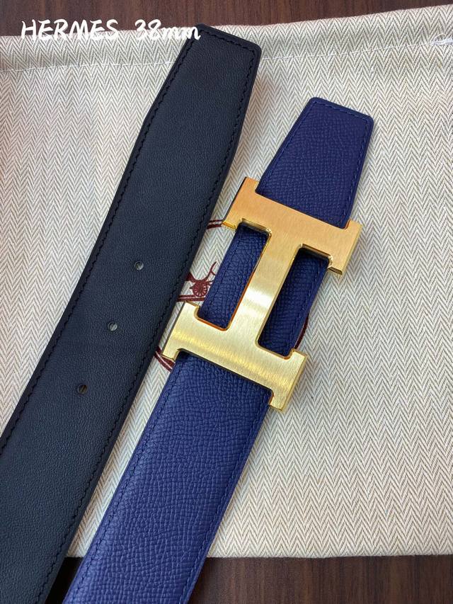 Hermes-38Mm 爱马仕专柜同步 进epsom双面小牛皮 精钢精品五金 双面可用 - 点击图像关闭