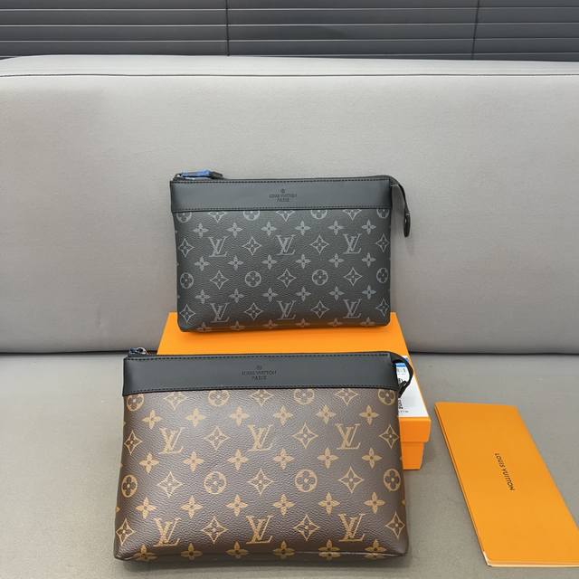 Louisvuitton 路易威登souple 老花手袋 手拿包 印花信封包夹包 采用精湛镶嵌细工，实物拍摄 原厂原版面料 配送防尘袋 礼盒 27 X 18 C - 点击图像关闭