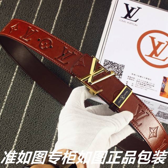 品名：Lv..路易..威登原单 型号：认准如图专柜包装，赠送打孔器材料：百分百头层牛皮，24K纯钢扣老花纹路保证真皮。专柜同等质量， 送人自用首选包装： 请认准