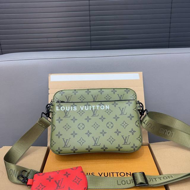 Louisvuitton 路易威登trio三合一 邮差包 单肩包 男女通用斜挎包 采用精湛镶嵌细工，经典百搭 实物拍摄 原厂原版面料 配送防尘袋 礼盒 25 X - 点击图像关闭