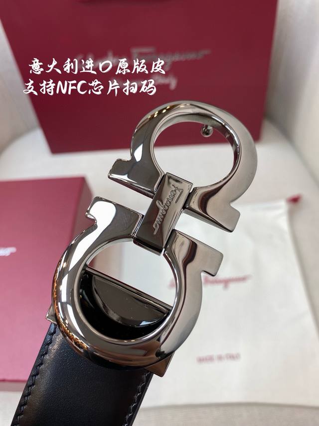 Ferragamo菲拉格慕 Nfc芯片扫码款 正品尺寸3.5Cm意大利原厂皮