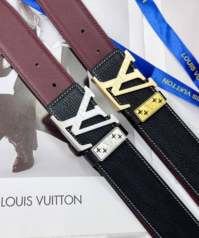 皮带：Lv..路易..威登顶级复刻. 腰带：原单品质百分百进口原厂头层牛皮，保证真皮。雕花镂空工艺.真空电镀.永不掉色.24K纯钢扣头层小牛皮纹双面两用专柜同等