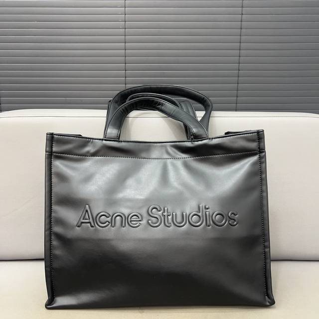 Acne Studios Logo Shopper Mini Tote 托特包 手提公文包 原厂面料 激光雕刻五金 高货品质 配送防尘袋 尺寸 30 X 42C