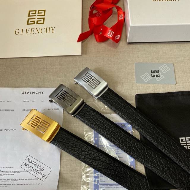 品牌：纪梵希givenchy 钢扣 等级：原单私货.头层牛皮黑底，专柜售、堪比正品！油边精致 电脑车线 手感柔软.实物拍摄无修饰 上身效果超好、长度可裁剪.配专