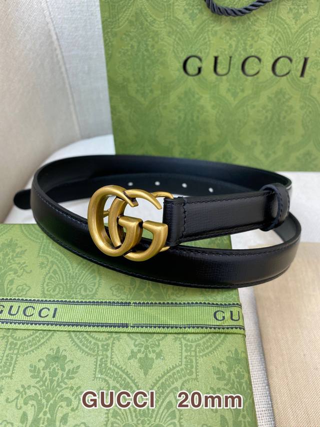 Gucci 古奇官网经典 正品规格 2.0Cm原版品质头层小牛皮搭配进口底