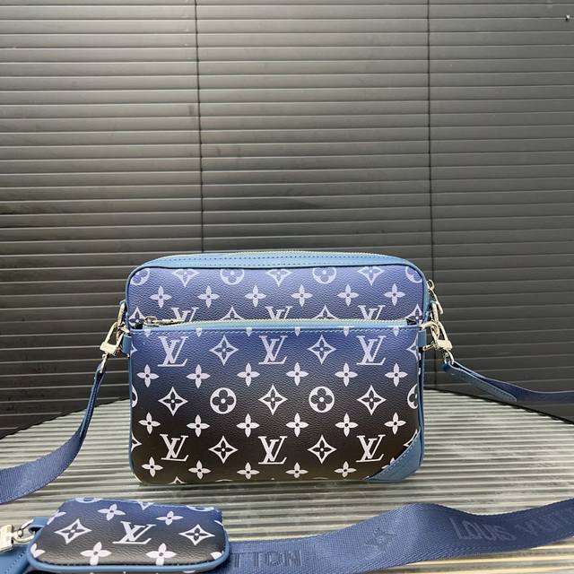 Louisvuitton 路易威登 Trio三合一 邮差包 单肩包 男女通用斜挎包 采用精湛镶嵌细工，经典百搭 实物拍摄 原厂原版面料 配送防尘袋 礼盒 25