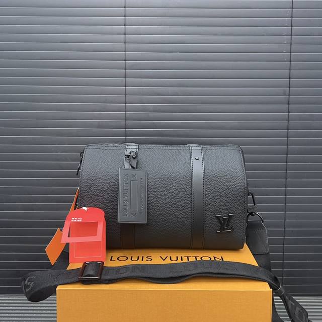 Louisvuitton 路易威登 牛皮版 City Keepall 圆筒包 单肩包手袋 情侣款斜挎包 采用精湛镶嵌细工，经典百搭 实物拍摄 原厂原版面料 配送 - 点击图像关闭