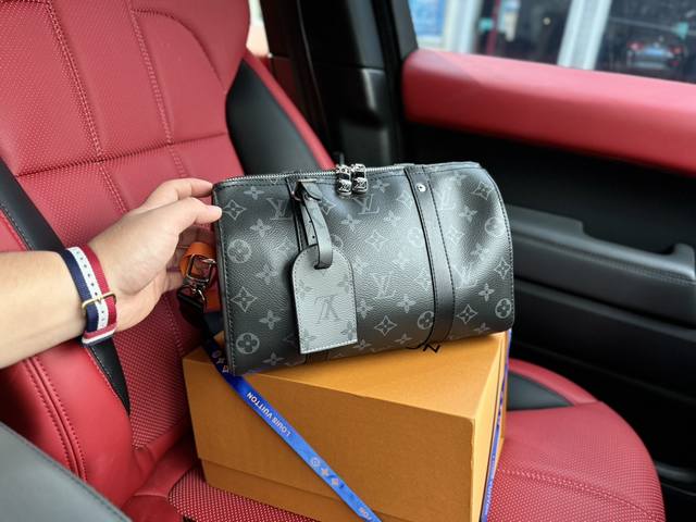 高端货 新款 “Louis Vuitton”Lv单肩包路易威登单肩包 M45936 Louis Vuitton City Keepall 经典老花满印可调拆卸节