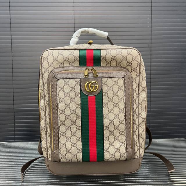 Gucci 古奇 Ophidia系列背包双肩包 红绿织带大容量男女通用休闲书包 采用精湛镶嵌细工 经典百搭 实物拍摄 原厂原版面料 配送防尘袋 30 X 40