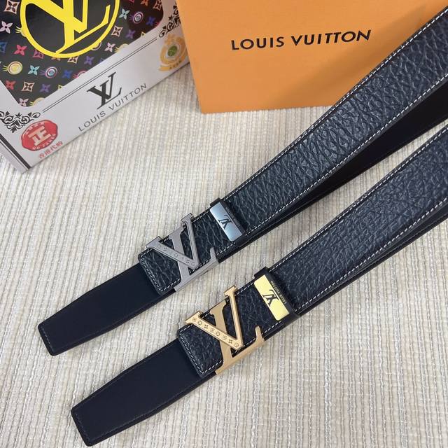 品名：Lv..路易..威登原单 材质：原单牛皮腰带 百分百头层牛皮腰带保证真皮，24K纯钢扣，专柜原单品质、做工精细，时尚大牌，送人自用首选 包装： 请认准如图