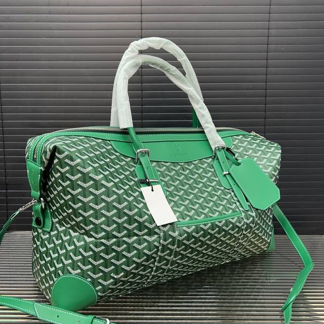 Goyard 戈雅 Boeine 旅行袋 机场包 单肩斜挎包行李包 原厂面料 激光雕刻五金 高货品质 配送防尘袋 尺寸 50 X 27 Cm - 点击图像关闭