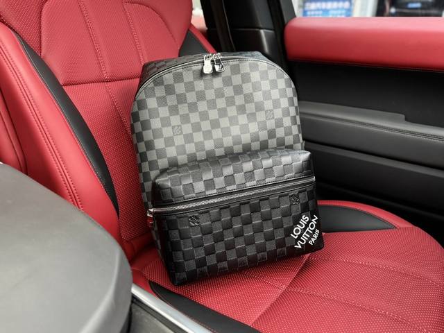 高端货 新款 “Louis Vuitton 路易威登”双肩包 N40436 Louis Vuitton Discovery 图案压花拉链开合 帆布拼牛皮 书包背