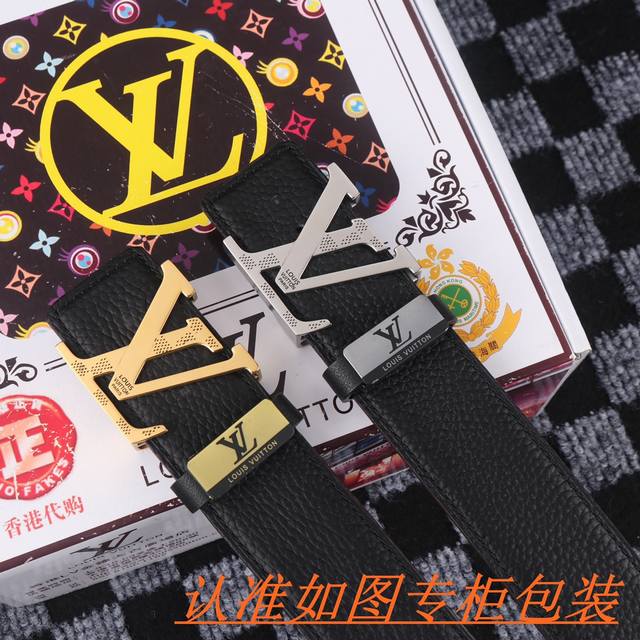 品名：Lv 路易斯登 原单 材料：百分百头层牛皮，保证真皮。专柜原单品质、做工精细，送人自用首选 包装： 请认准如图专柜包装，赠送打孔器，银联发票，宽度3.8C