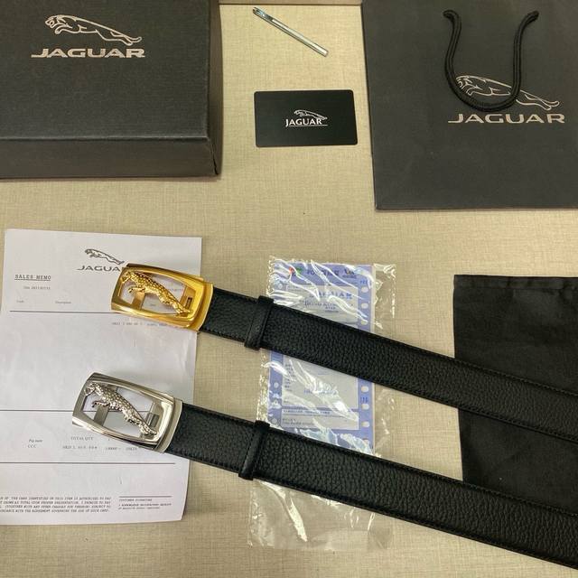 品牌：捷豹jaguar。 等级：进口头层牛皮、经典爆款专柜在售、油边精致 电脑车线 实物拍摄无修饰 上身效果极好 送礼自用首选配全套专柜包装 扣头：钢扣自动 长 - 点击图像关闭