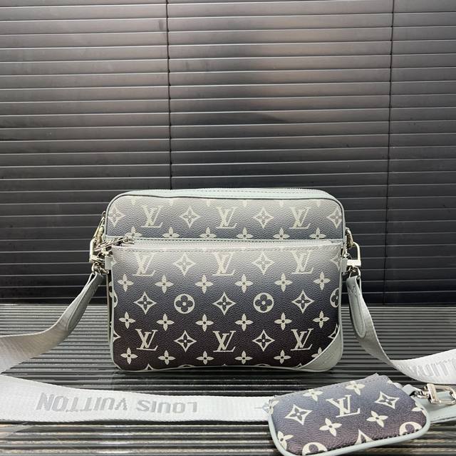 Louisvuitton 路易威登 Trio三合一 邮差包 单肩包 男女通用斜挎包 采用精湛镶嵌细工，经典百搭 实物拍摄 原厂原版面料 配送防尘袋 礼盒 25