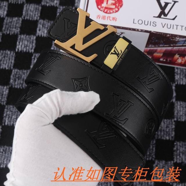 品名：Lv 路易斯登 原单 材料：百分百头层牛皮，保证真皮。专柜原单品质、做工精细，送人自用首选 包装： 请认准如图专柜包装，赠送打孔器，银联发票，宽度3.8C