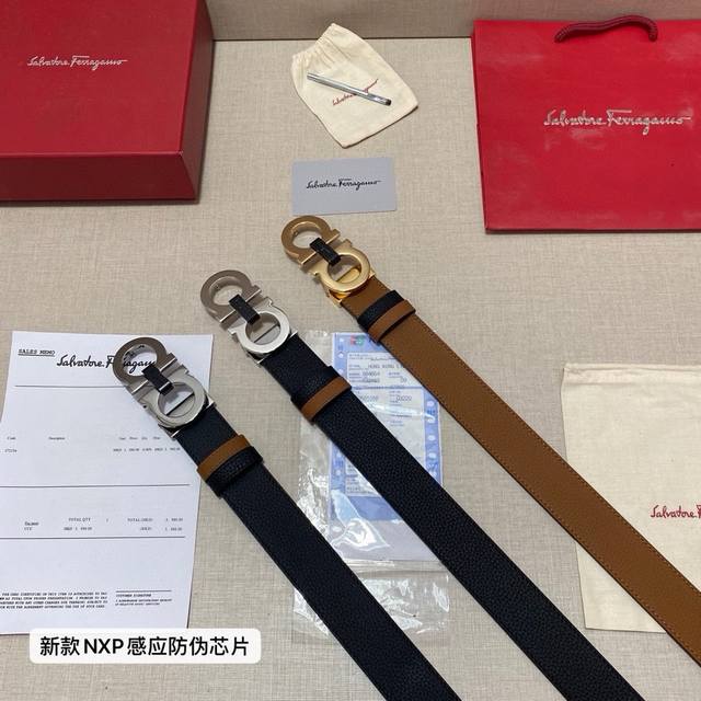 品牌：菲拉格慕ferragamo 芯片款 等级：原版品质.头层牛皮 专柜售经典爆款开模。油边精致 电脑车线 手感柔软.实物拍摄无修饰 上身效果超好、长度可裁剪.