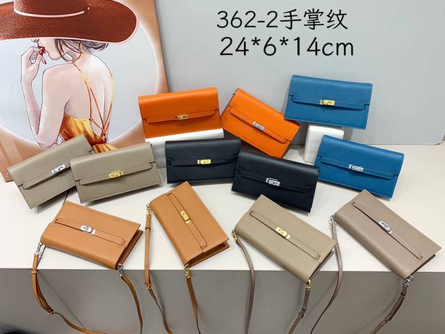 细节图原单 Hermes Kelly 款单肩斜挎包 材质:手掌纹牛皮 尺寸：24*14*6Cm 型号:362-2手掌纹银扣 描述:精致做工，内有原厂代工码。油边