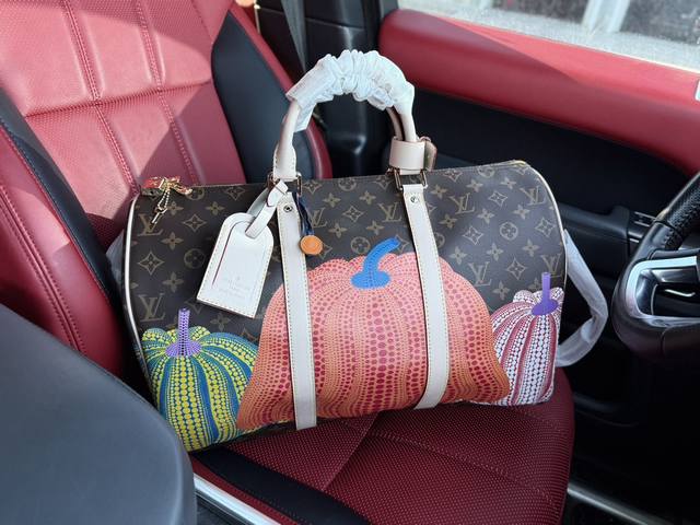 高端货 新款 “Louis Vuitton”Lv旅行袋路易威登旅行包 M46471 Louis Vuitton X Yayoi Kusama草间弥生 联名款 K