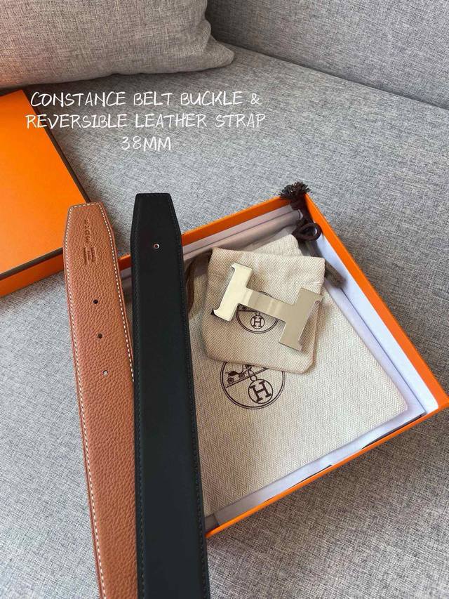 Hermes.爱马仕 全套包装 专柜同款 Constance Belt Buckle & Reversible Leather Strap 38Mm